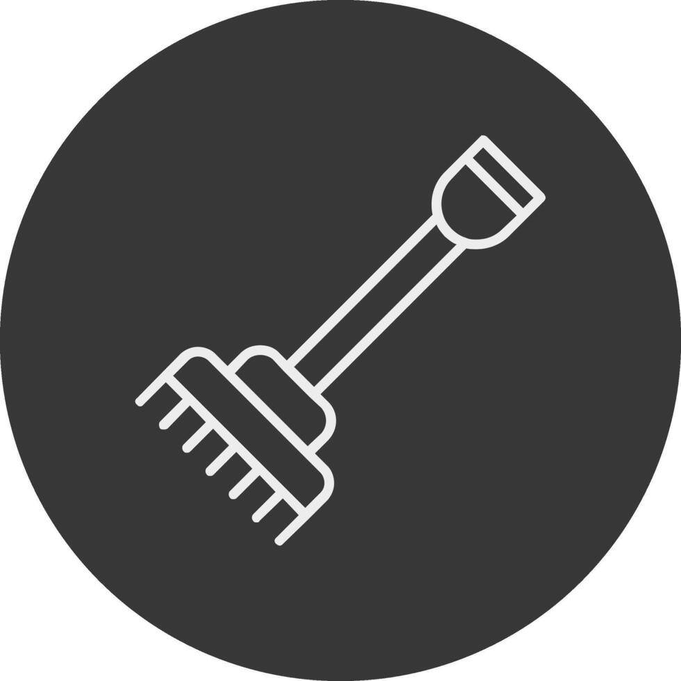 heno tenedores línea invertido icono diseño vector