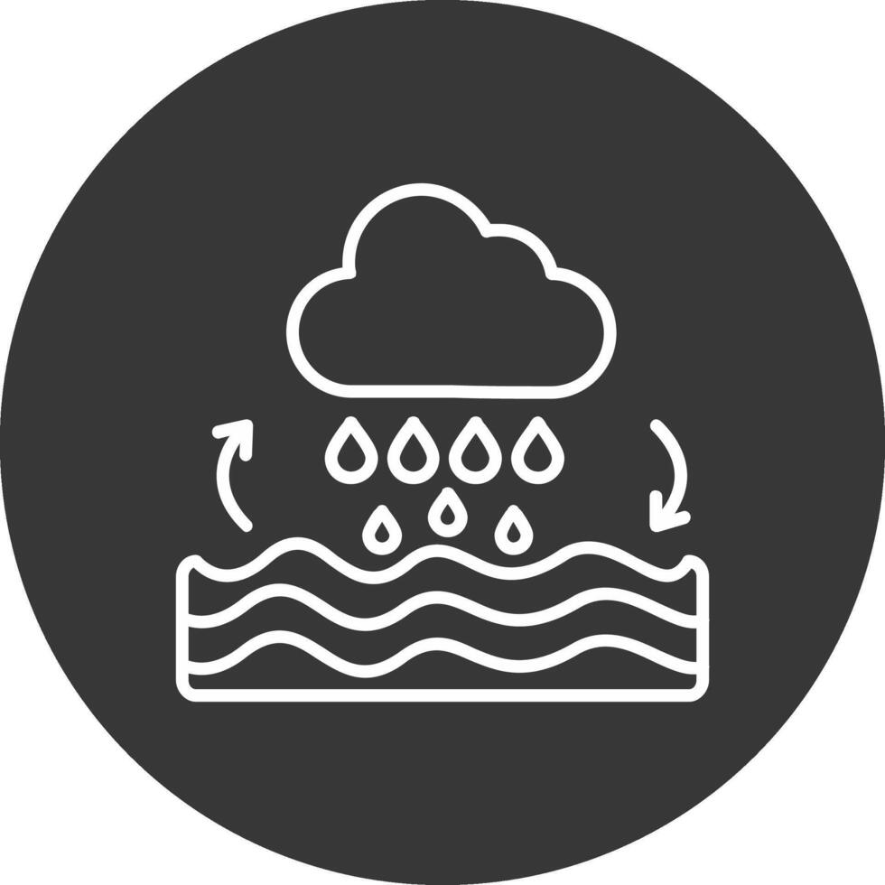 agua ciclo línea invertido icono diseño vector