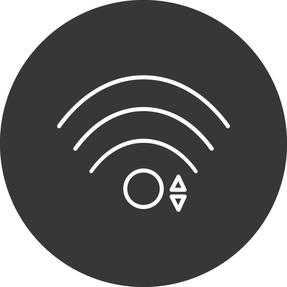 Wifi Line Inverted Icon Design vector