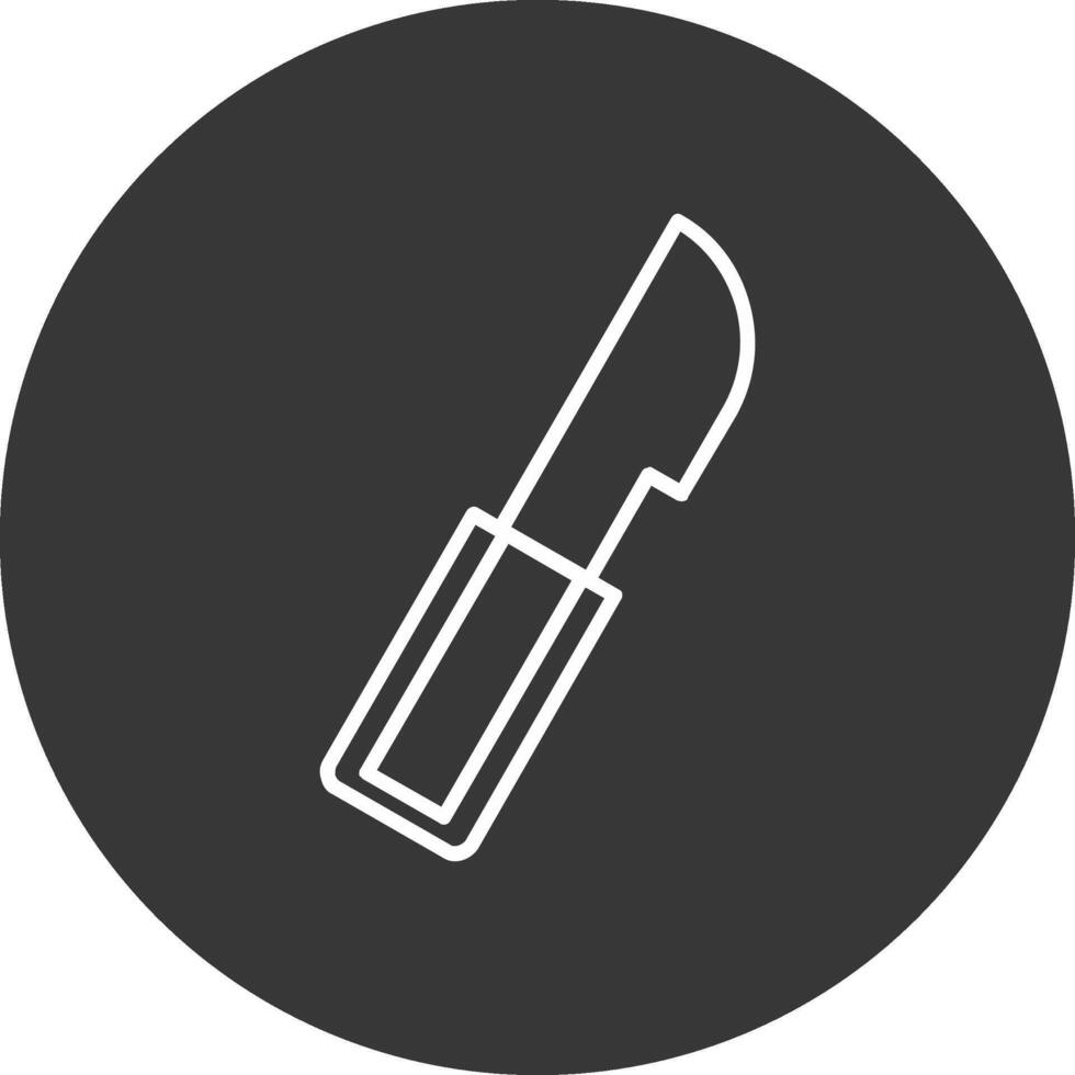 Surgery Knife Line Inverted Icon Design vector