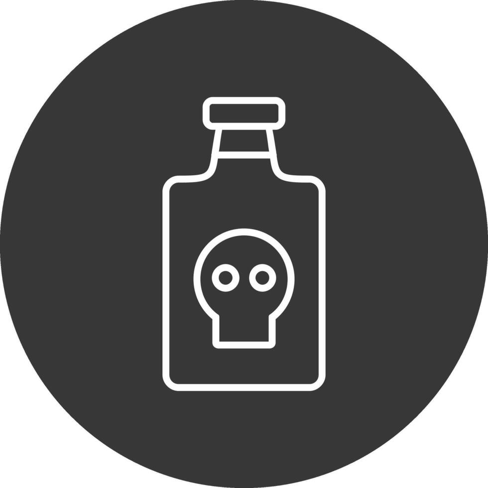 Poison Line Inverted Icon Design vector