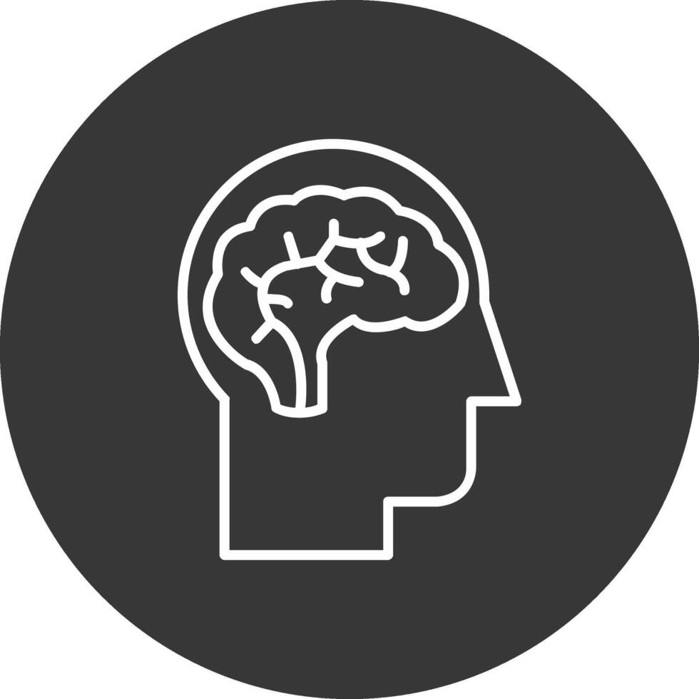 Neurology Line Inverted Icon Design vector