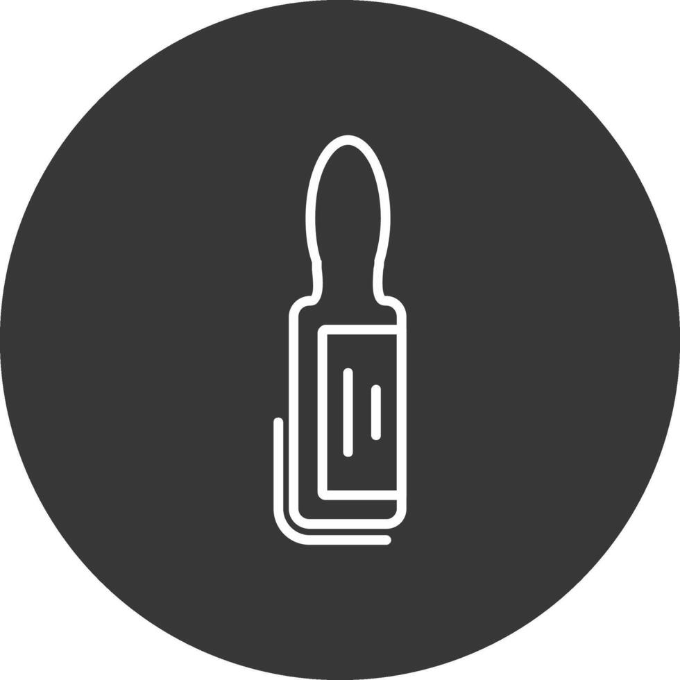 Ampoule Line Inverted Icon Design vector