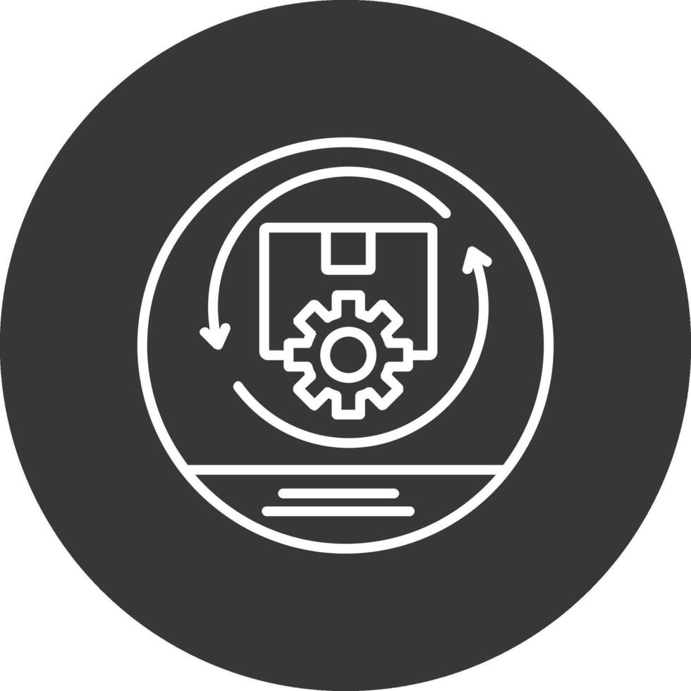 Integrated Logistics Line Inverted Icon Design vector