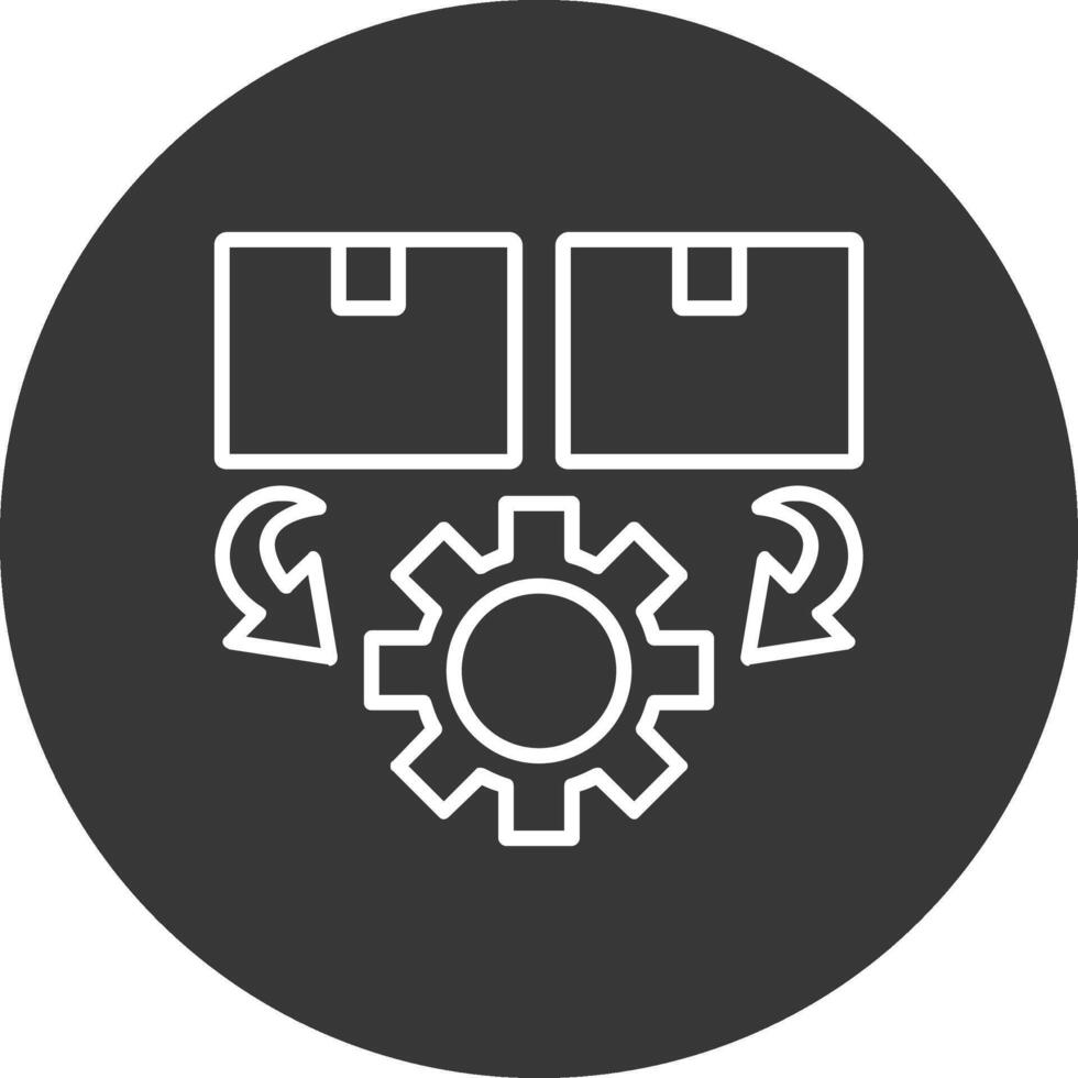 Order Processing Line Inverted Icon Design vector
