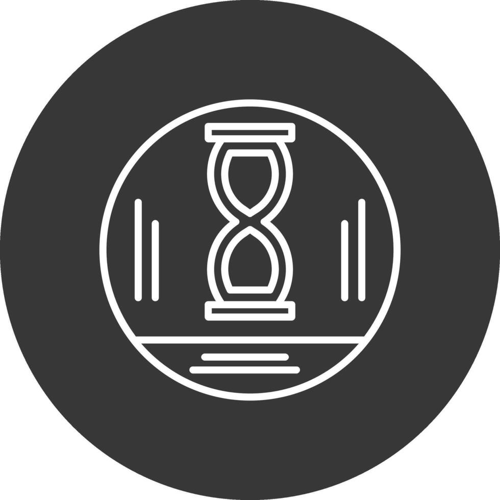 reloj de arena línea invertido icono diseño vector