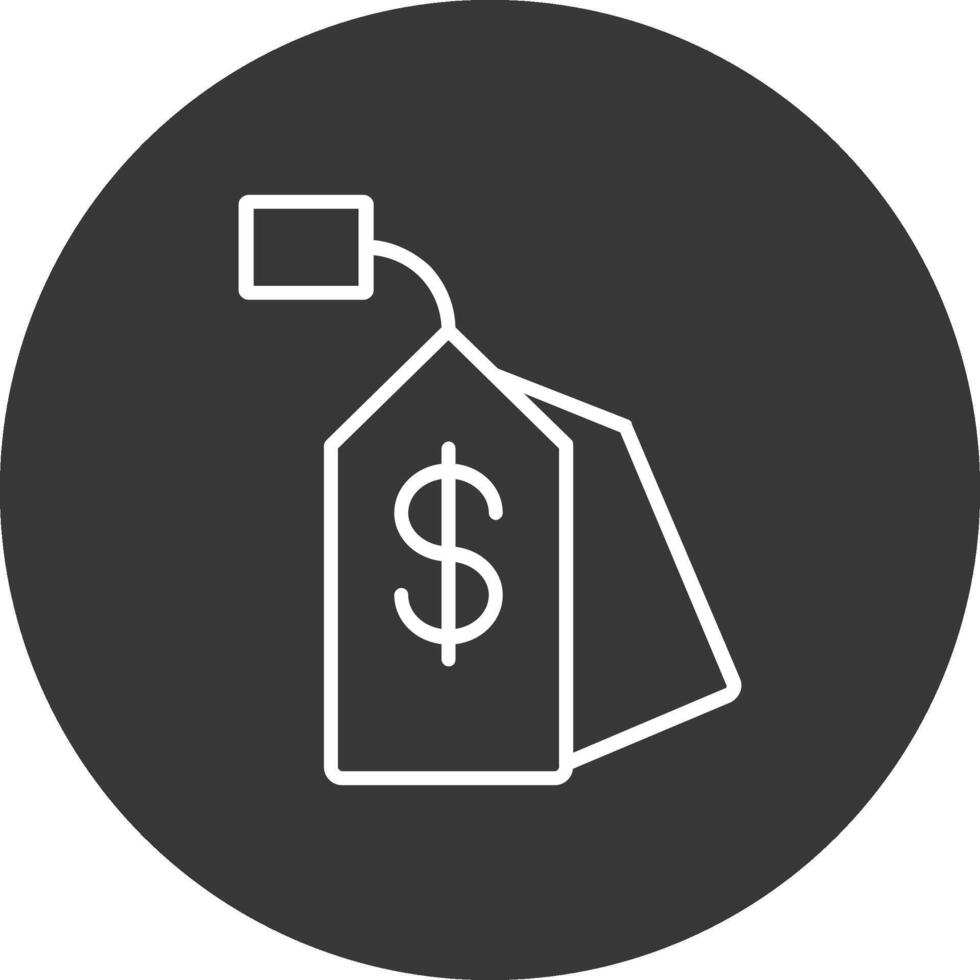 Price Tag Line Inverted Icon Design vector