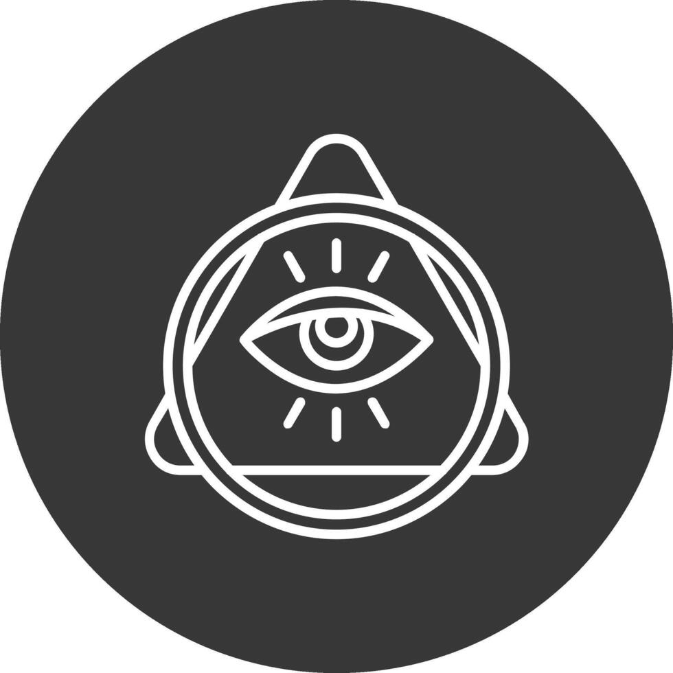 Eye Of Providence Line Inverted Icon Design vector