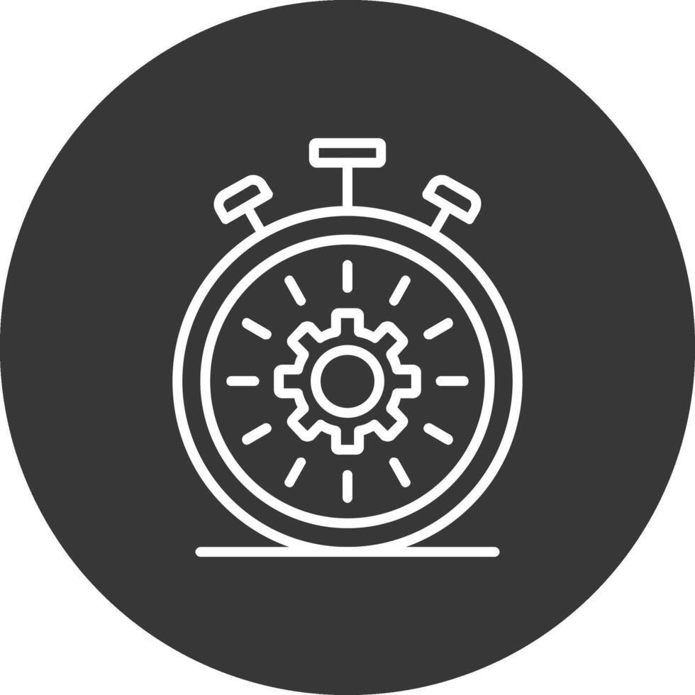 Fast Processing Line Inverted Icon Design vector