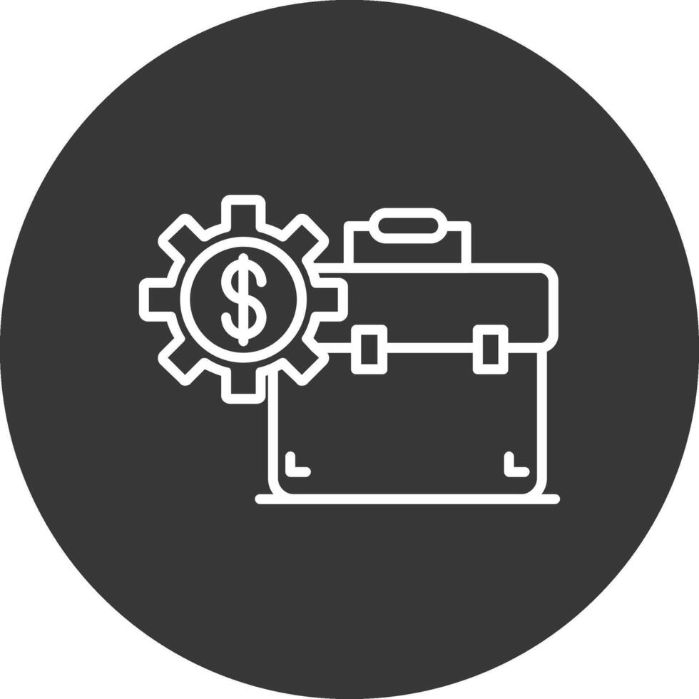 Investment Portfolio Line Inverted Icon Design vector