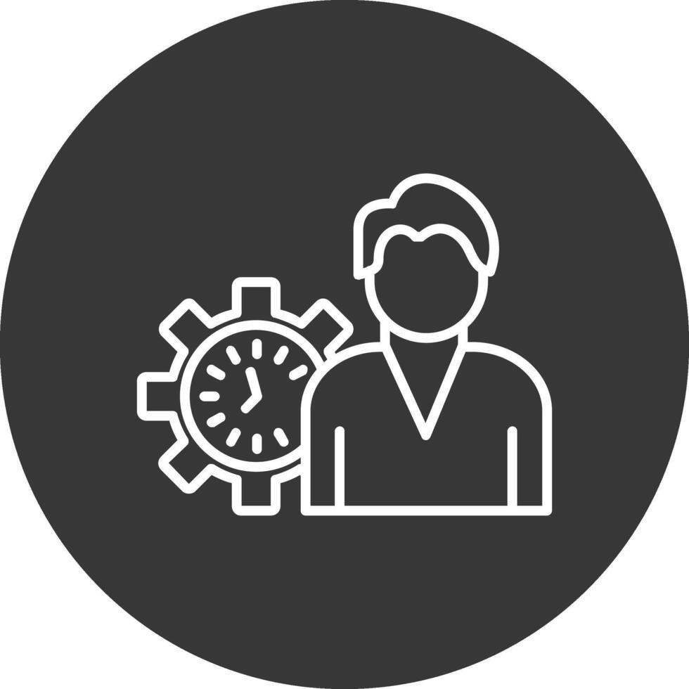 Working Hours Line Inverted Icon Design vector