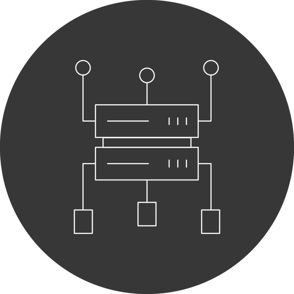 Data Structure Line Inverted Icon Design vector
