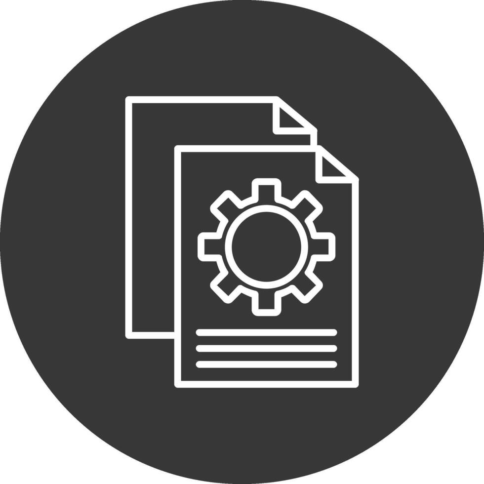 File Management Line Inverted Icon Design vector