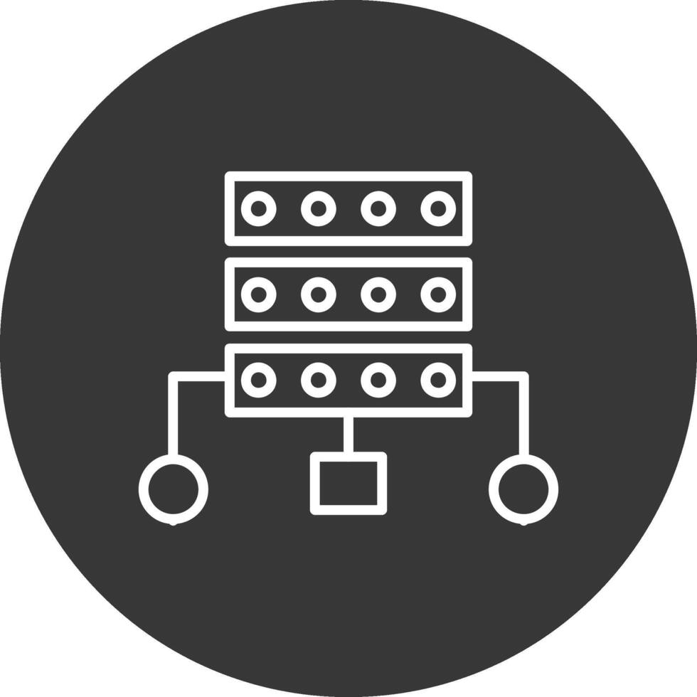 Data Structure Line Inverted Icon Design vector