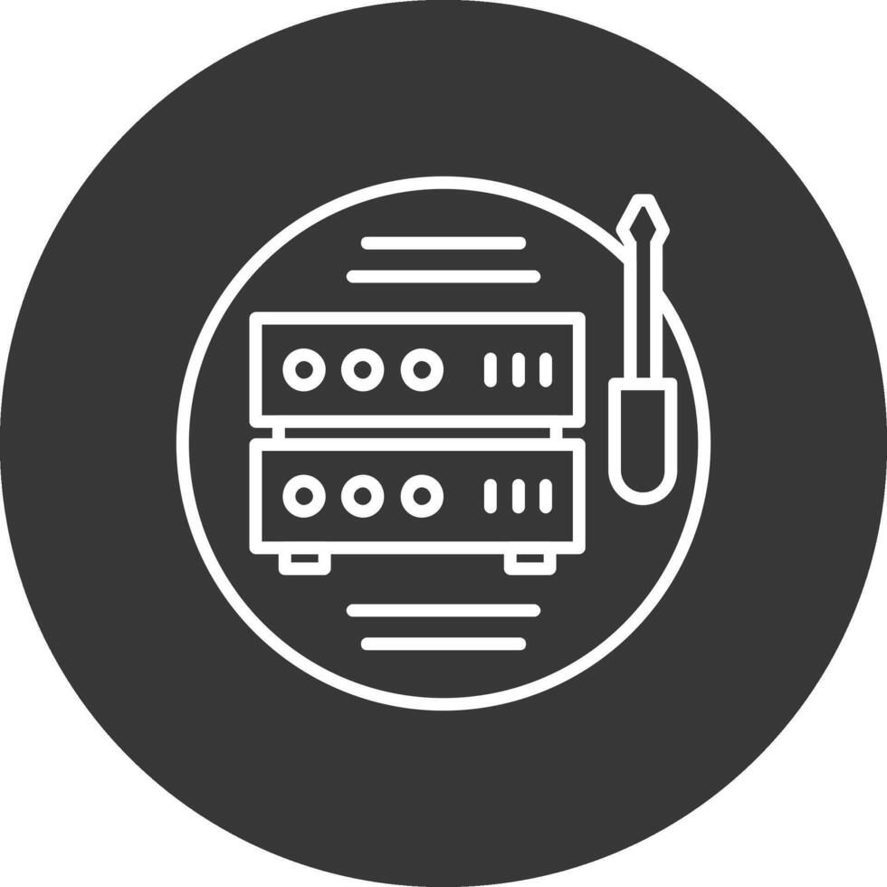 Tech Support Line Inverted Icon Design vector
