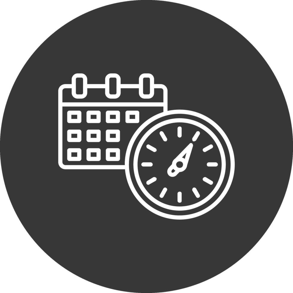 Timing Line Inverted Icon Design vector