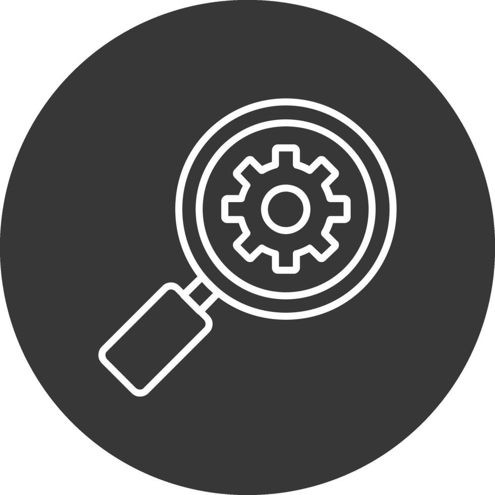 Search Optimization Line Inverted Icon Design vector