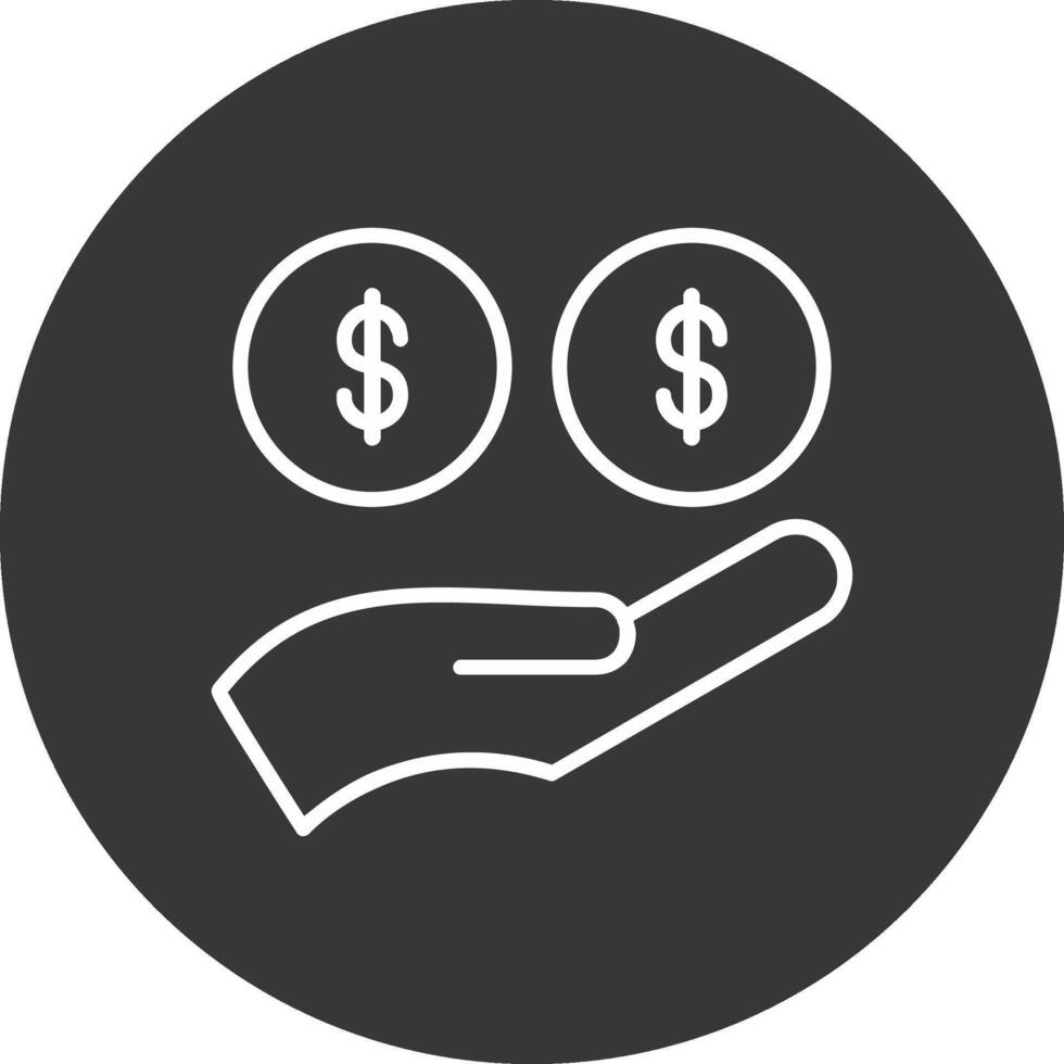 Buyer Line Inverted Icon Design vector