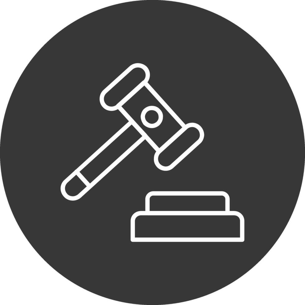 Auction Line Inverted Icon Design vector