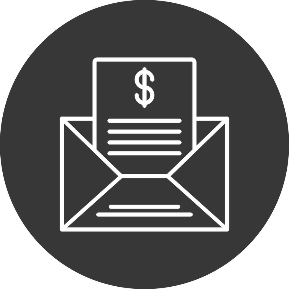 Mailing Lists Line Inverted Icon Design vector