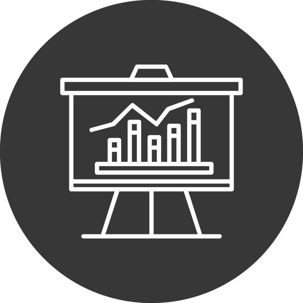 Business Graph Line Inverted Icon Design vector