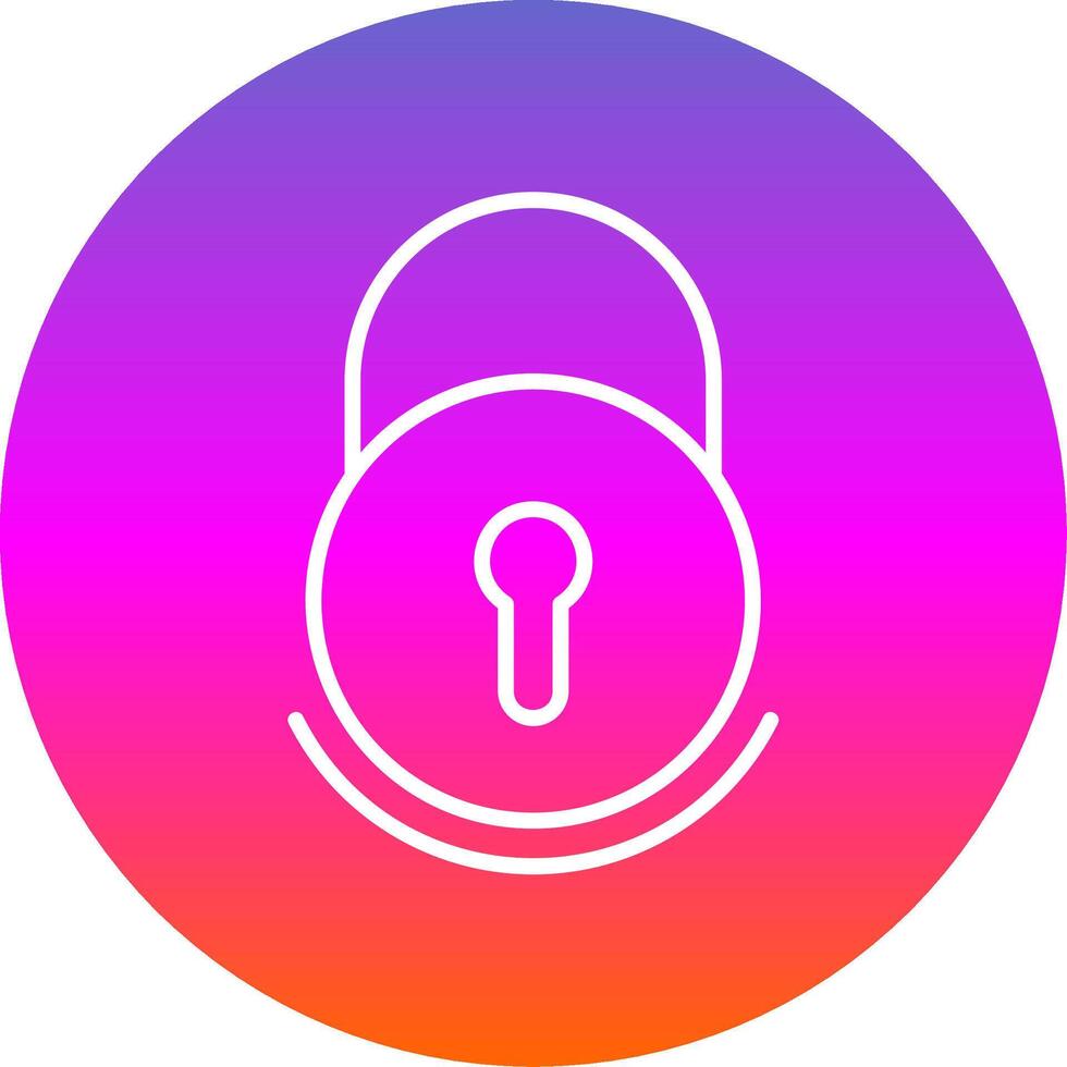 Lock Line Gradient Circle Icon vector