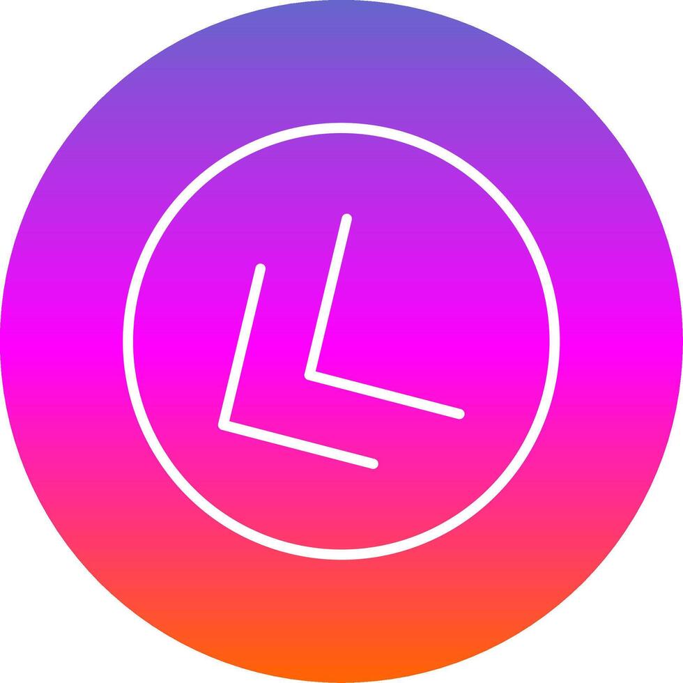 Chevron Line Gradient Circle Icon vector