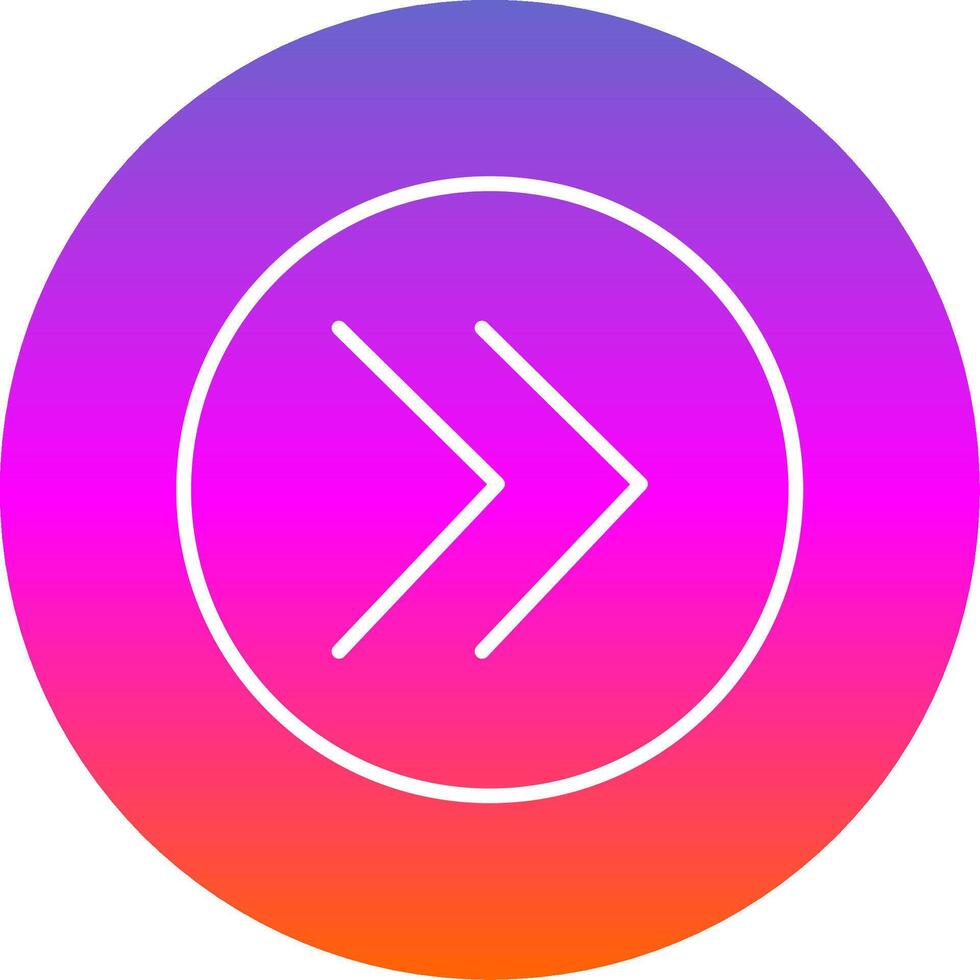 Chevron Line Gradient Circle Icon vector