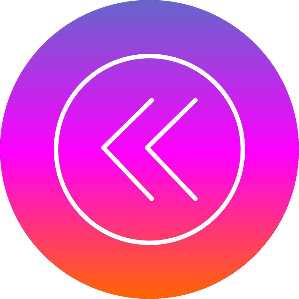 Chevron Line Gradient Circle Icon vector