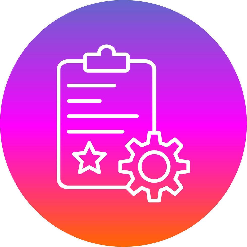Quality Control Line Gradient Circle Icon vector