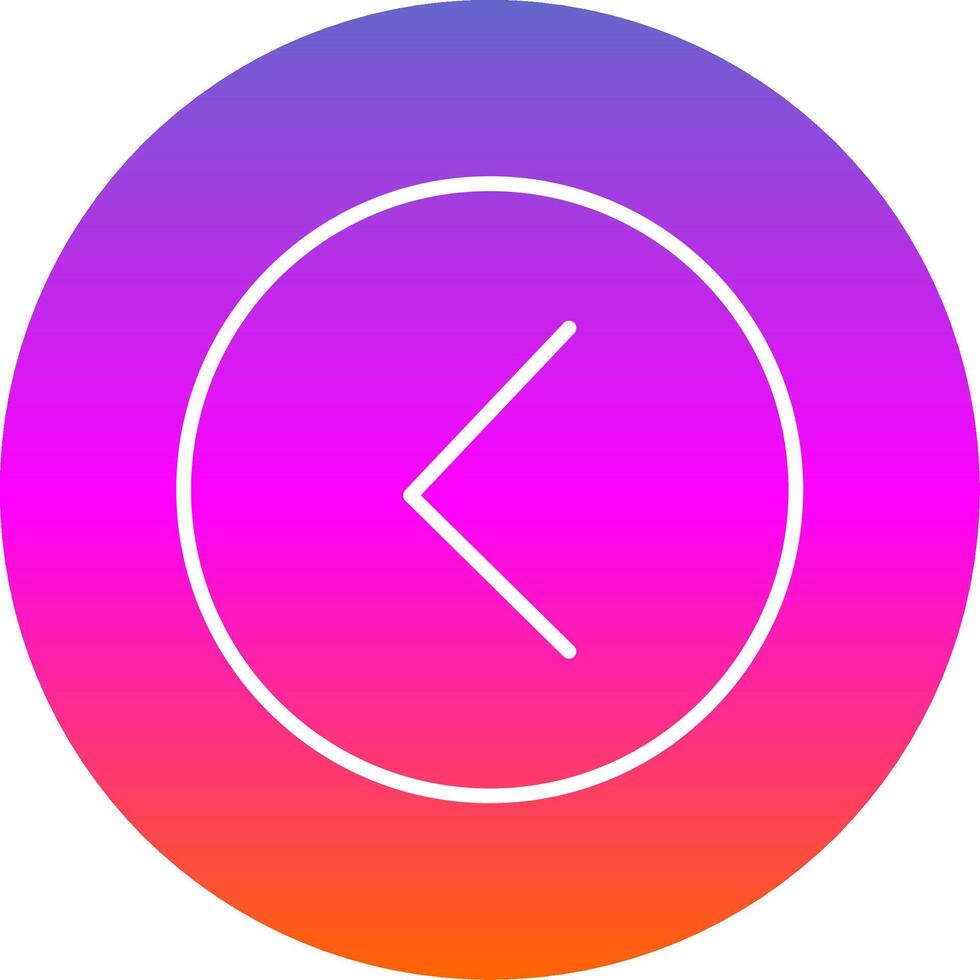 Chevron Line Gradient Circle Icon vector