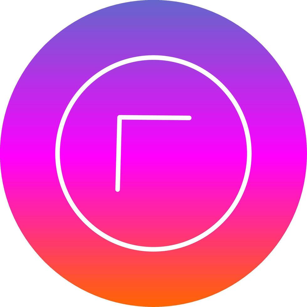 Chevron Line Gradient Circle Icon vector