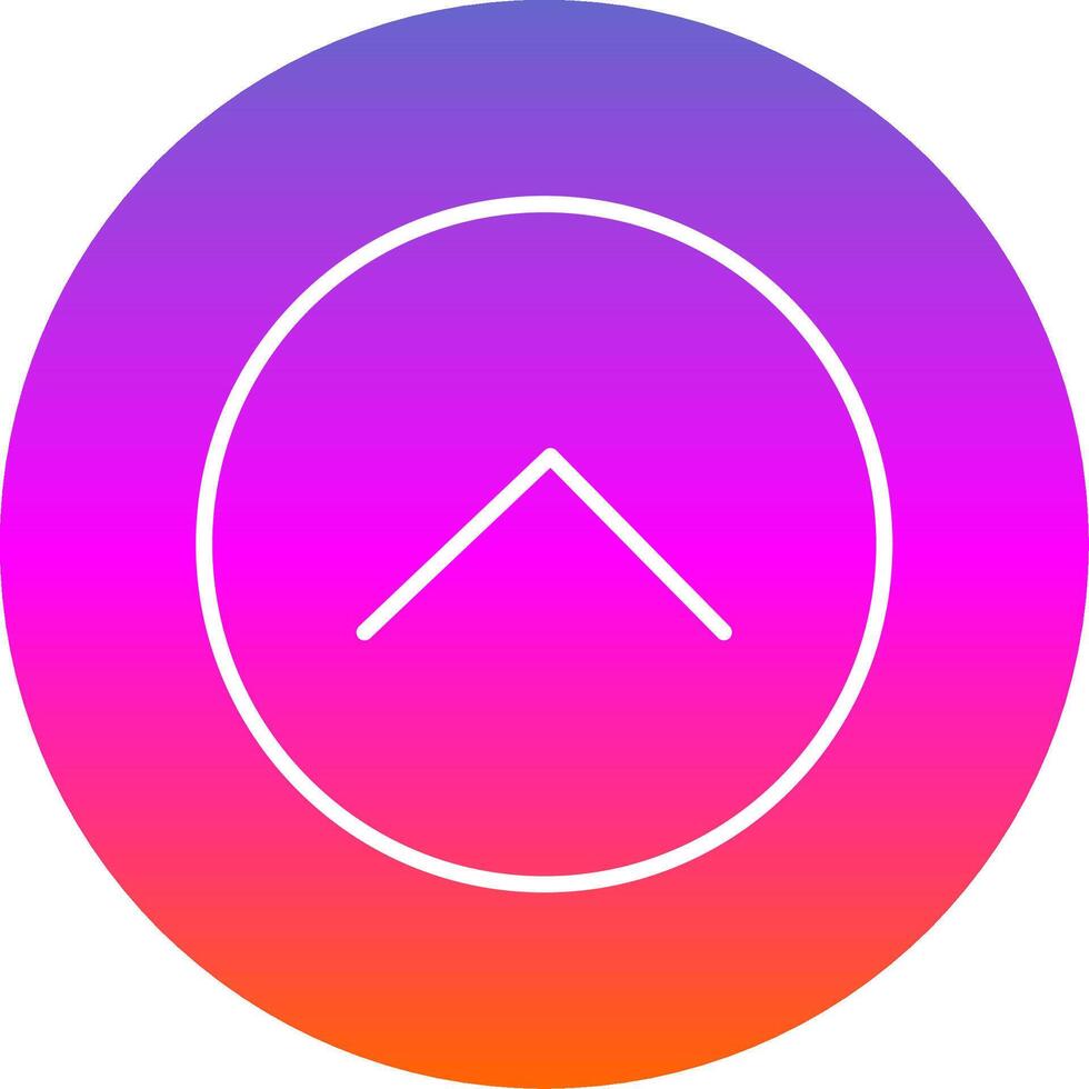 Chevron Line Gradient Circle Icon vector