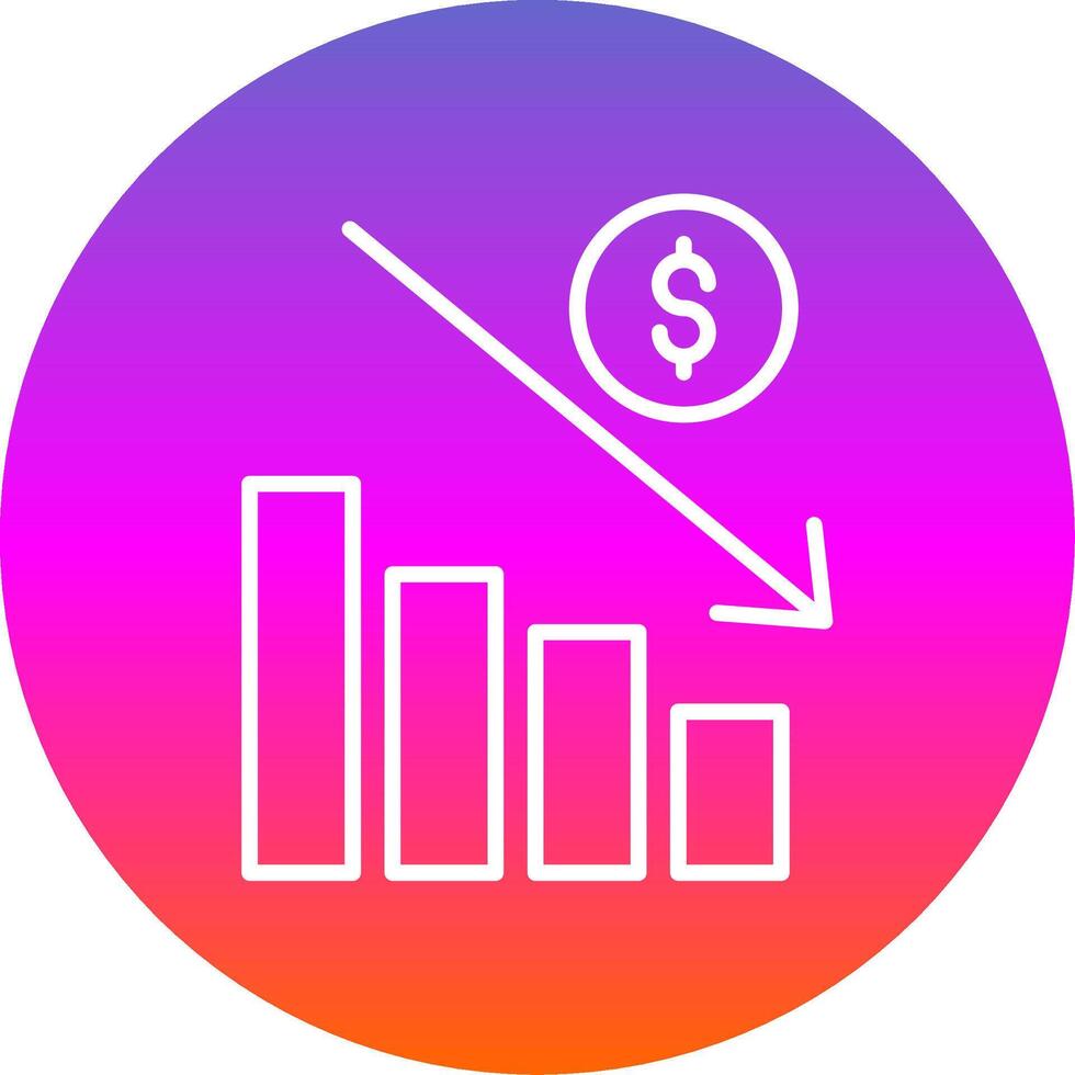 Losses Line Gradient Circle Icon vector