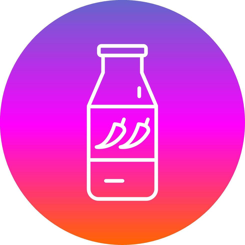 Chilli Sauce Line Gradient Circle Icon vector