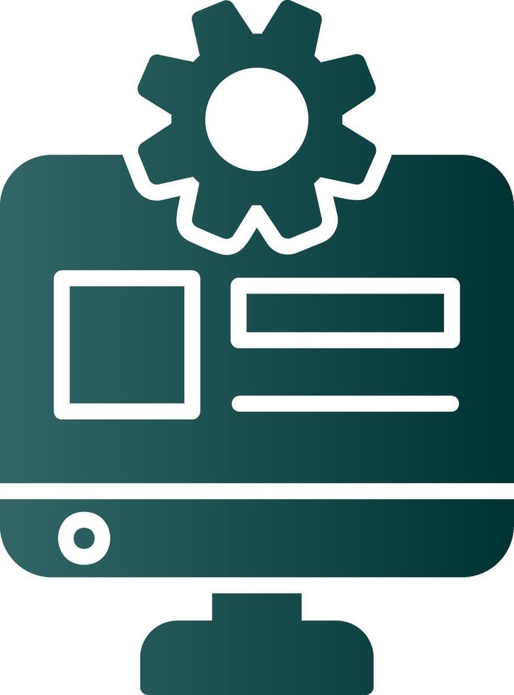 Web Administrator Glyph Gradient Icon vector