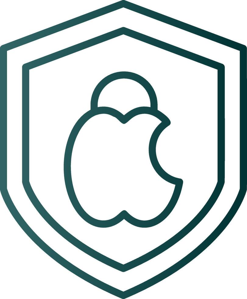 Mac seguridad línea degradado icono vector