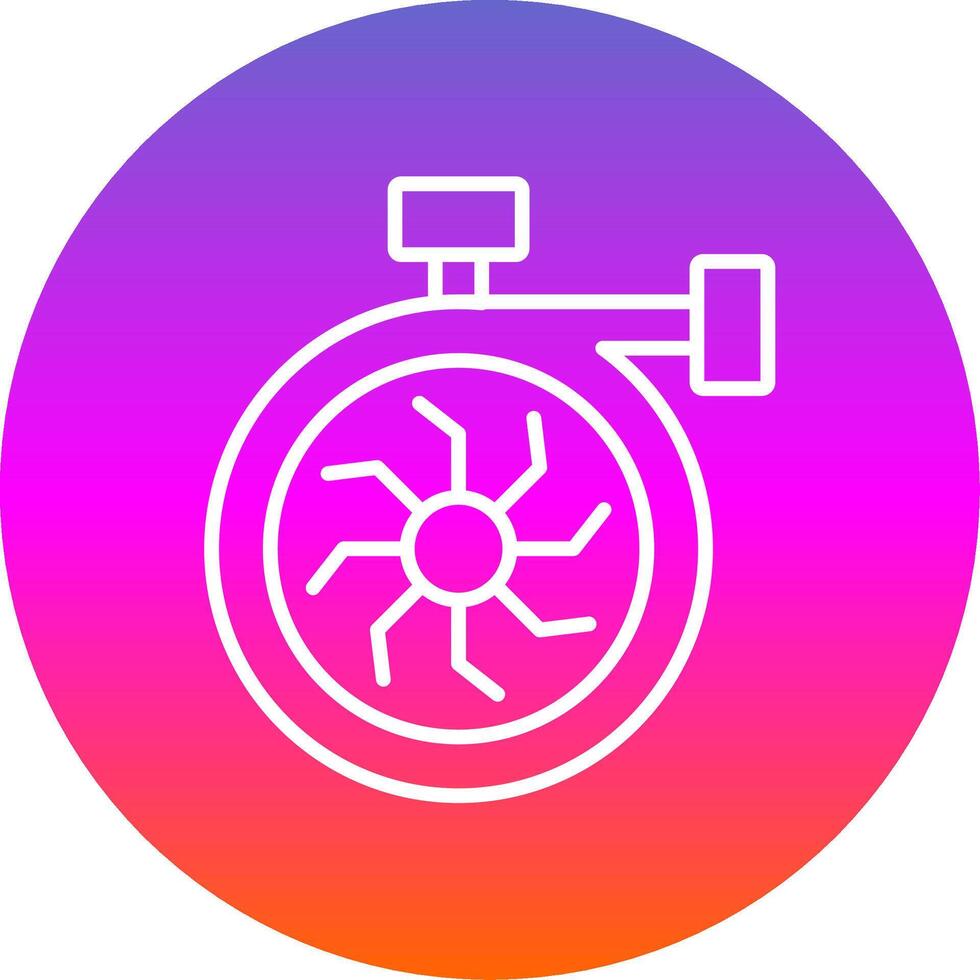 Turbo Engine Line Gradient Circle Icon vector