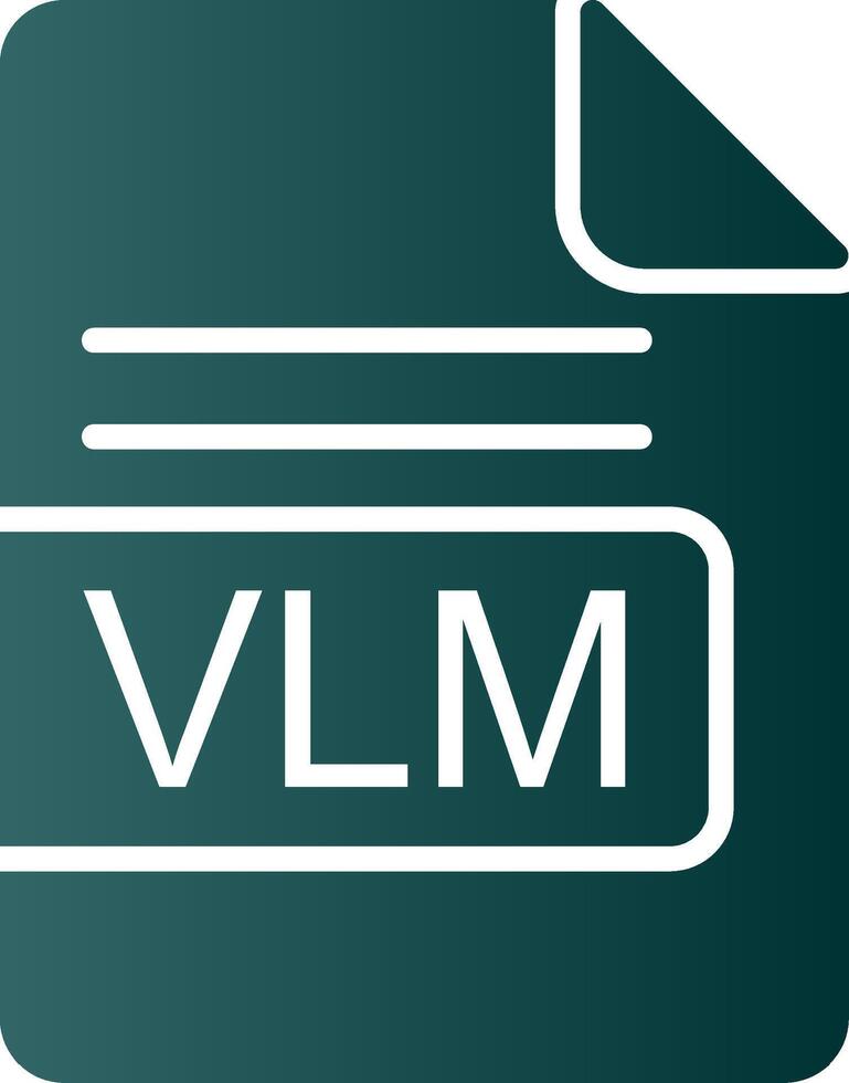 VLM File Format Glyph Gradient Icon vector