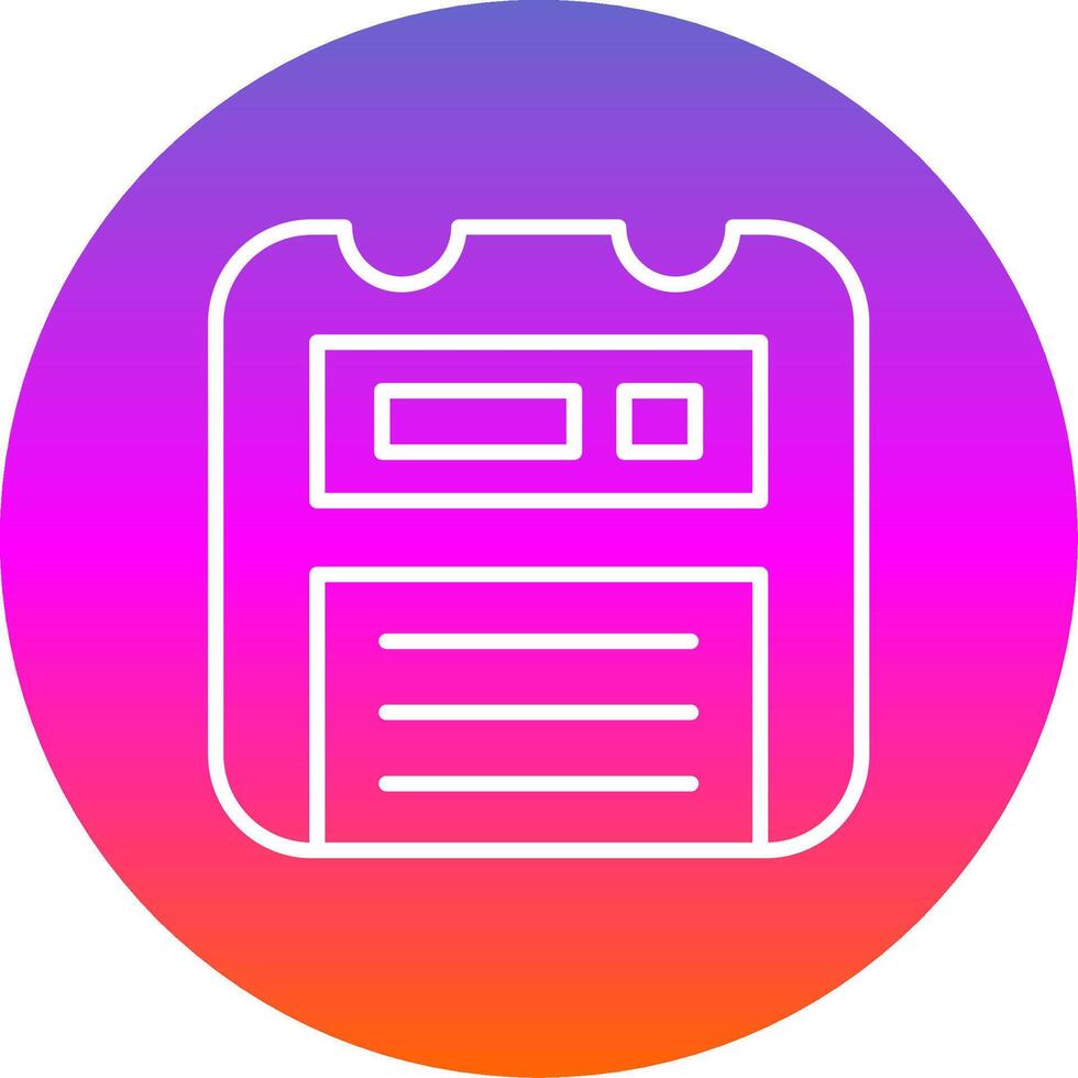 Floppy Disk Line Gradient Circle Icon vector
