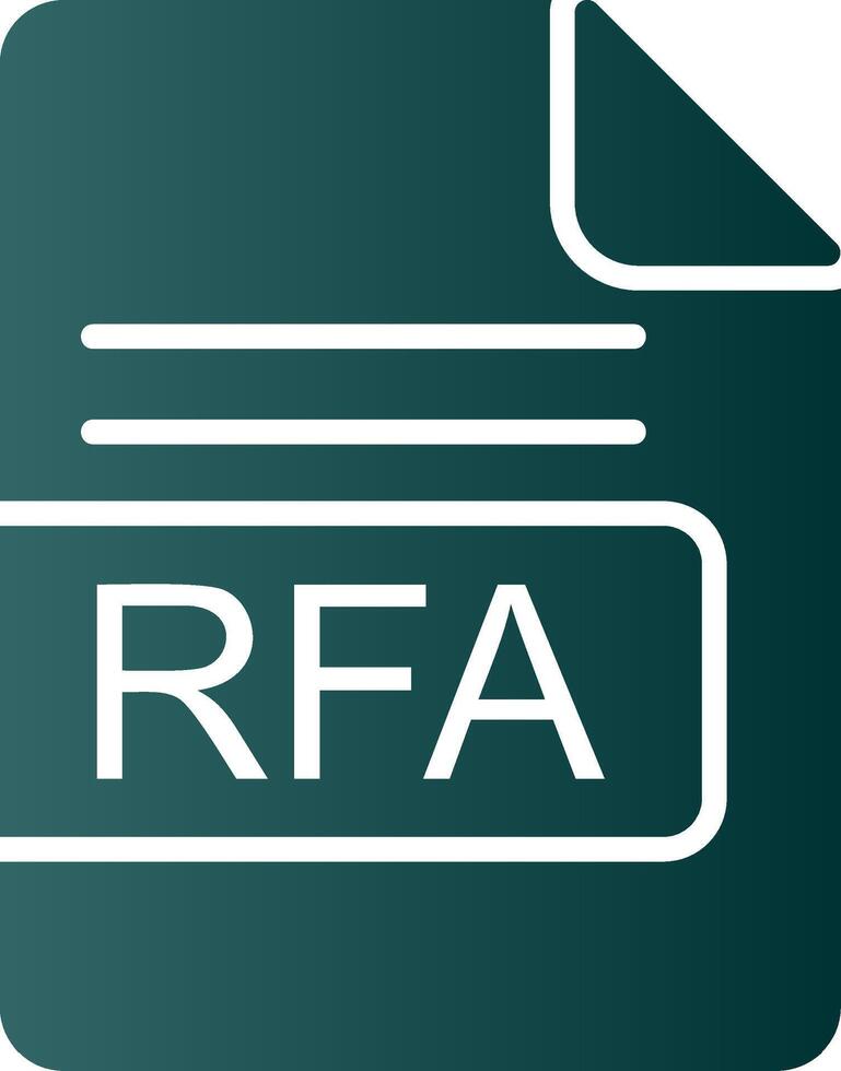 RFA File Format Glyph Gradient Icon vector