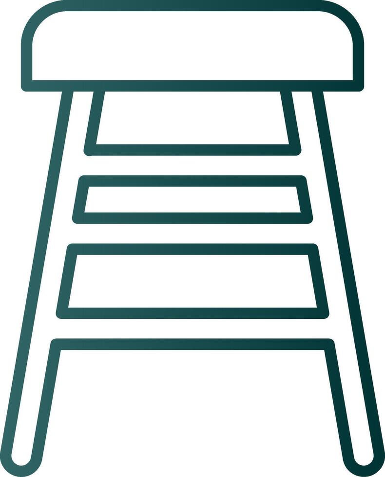 Bar Stool Line Gradient Icon vector