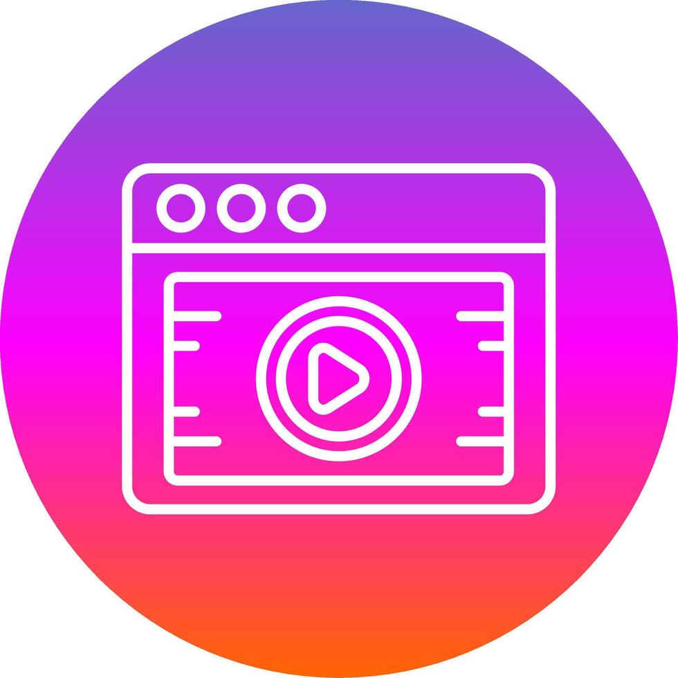 Line Gradient Circle Icon vector