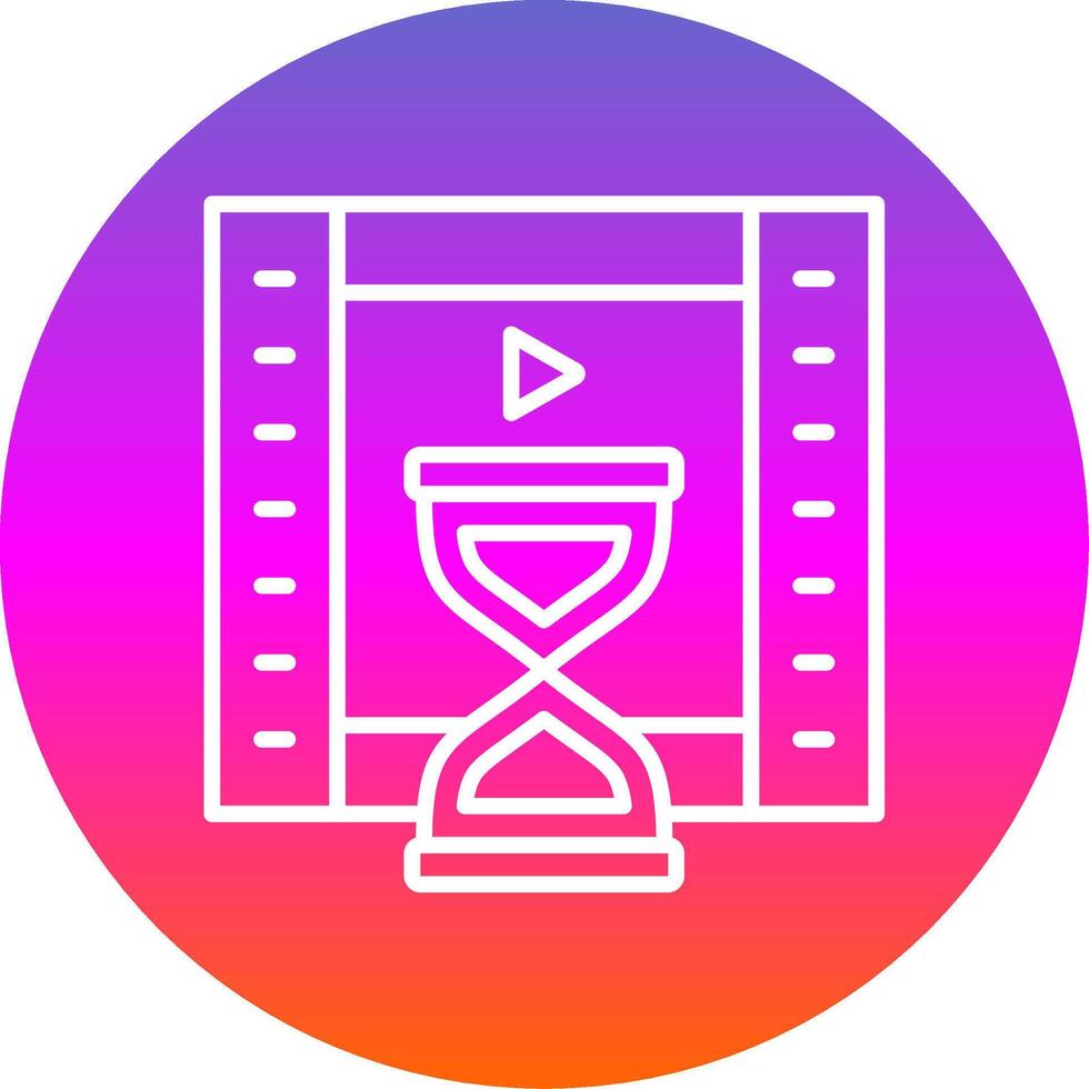 Duration Line Gradient Circle Icon vector