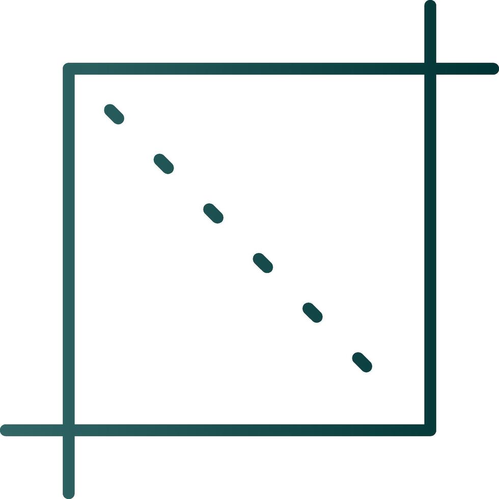 Crop Line Gradient Icon vector