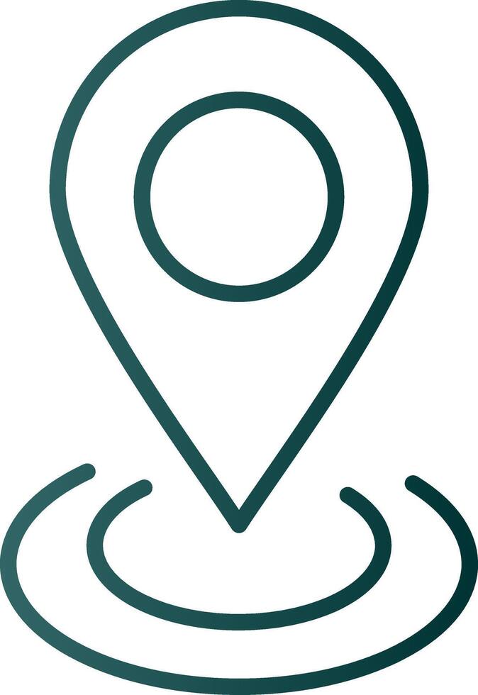 Place Line Gradient Icon vector
