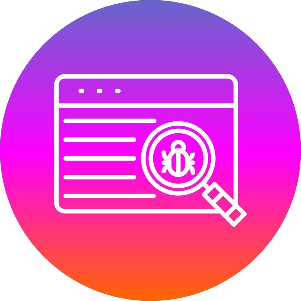 Web Coding Line Gradient Circle Icon vector