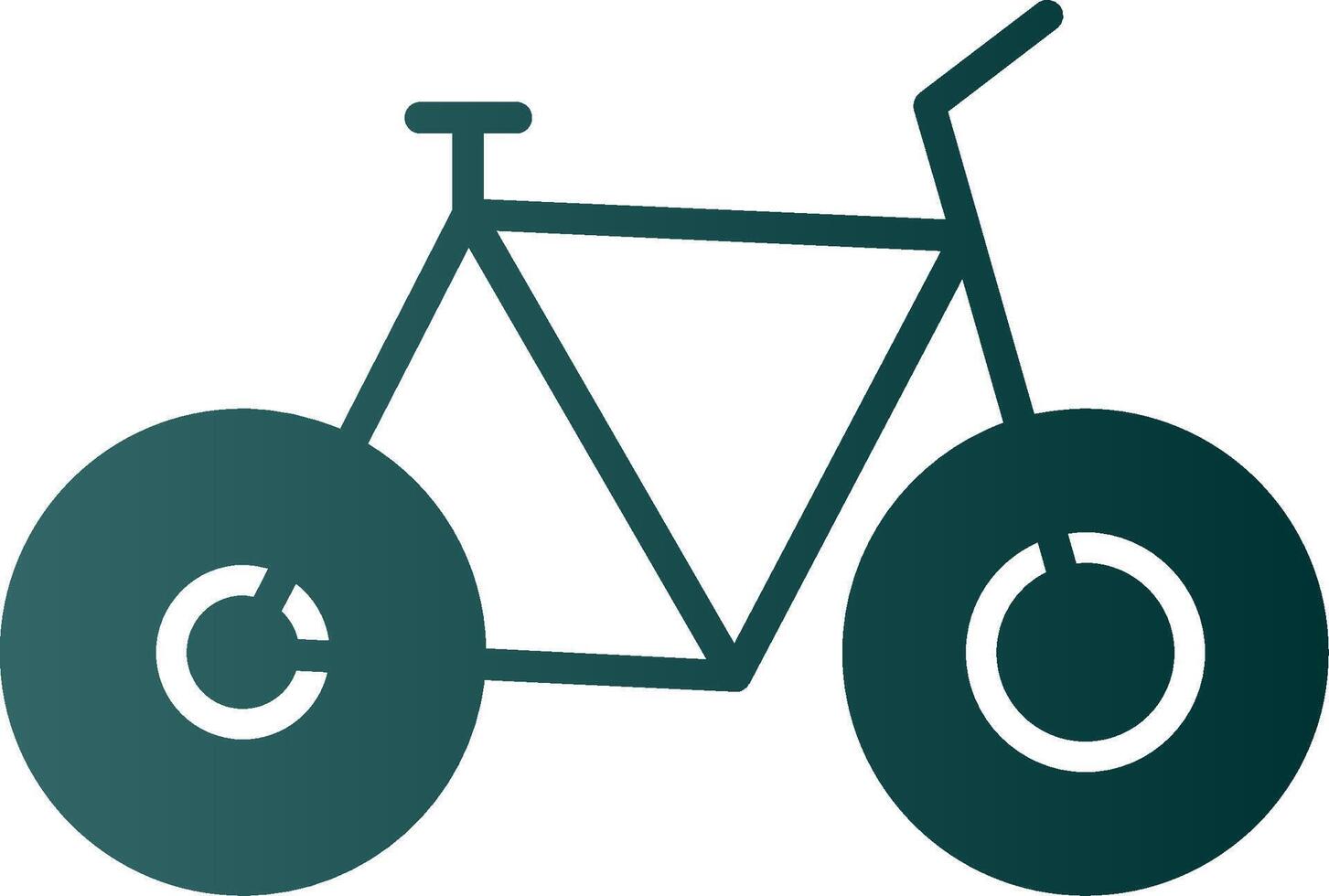Bicycle Glyph Gradient Icon vector