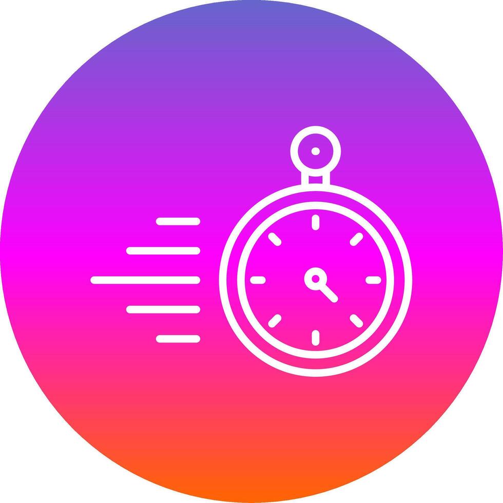 Timer Line Gradient Circle Icon vector