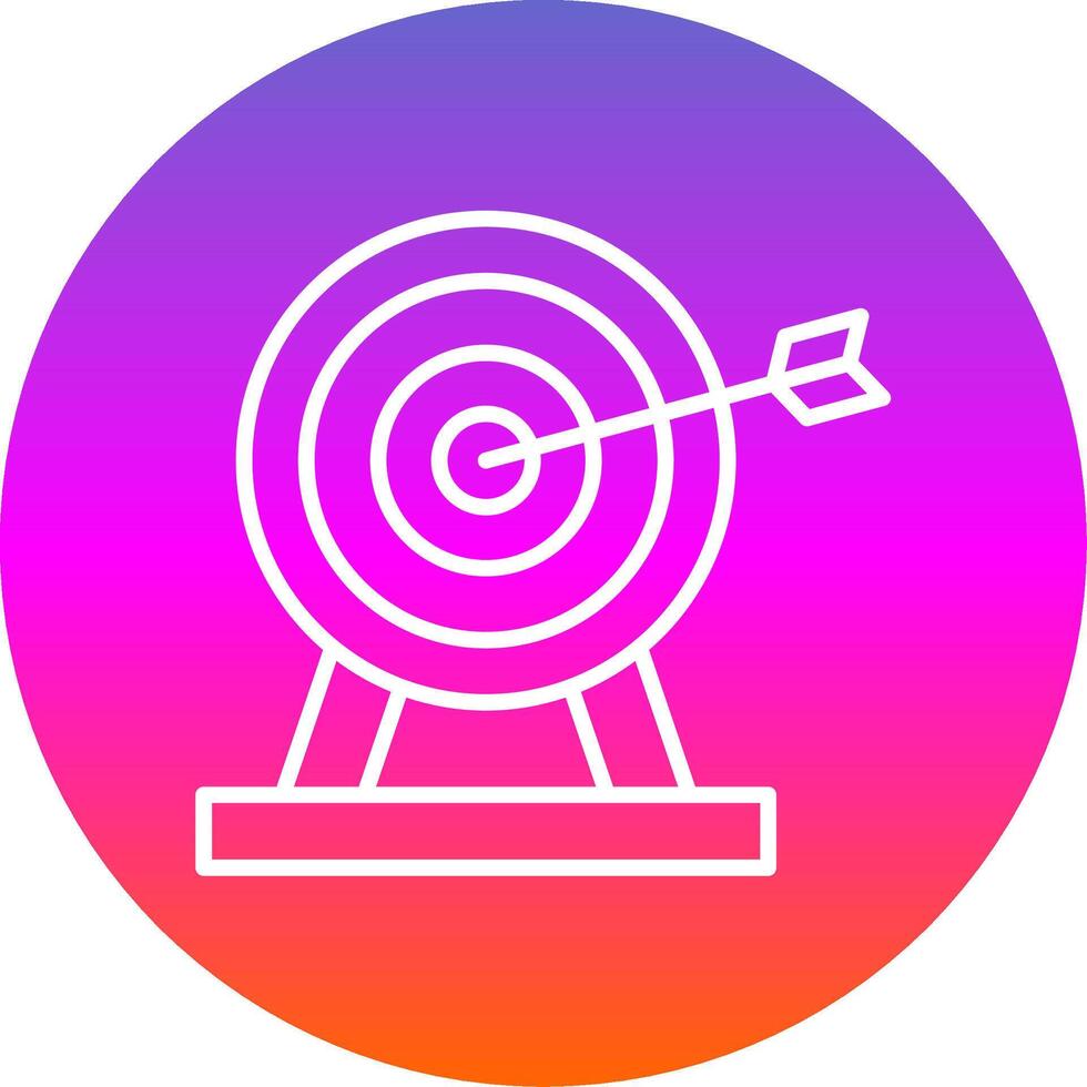 Target Line Gradient Circle Icon vector